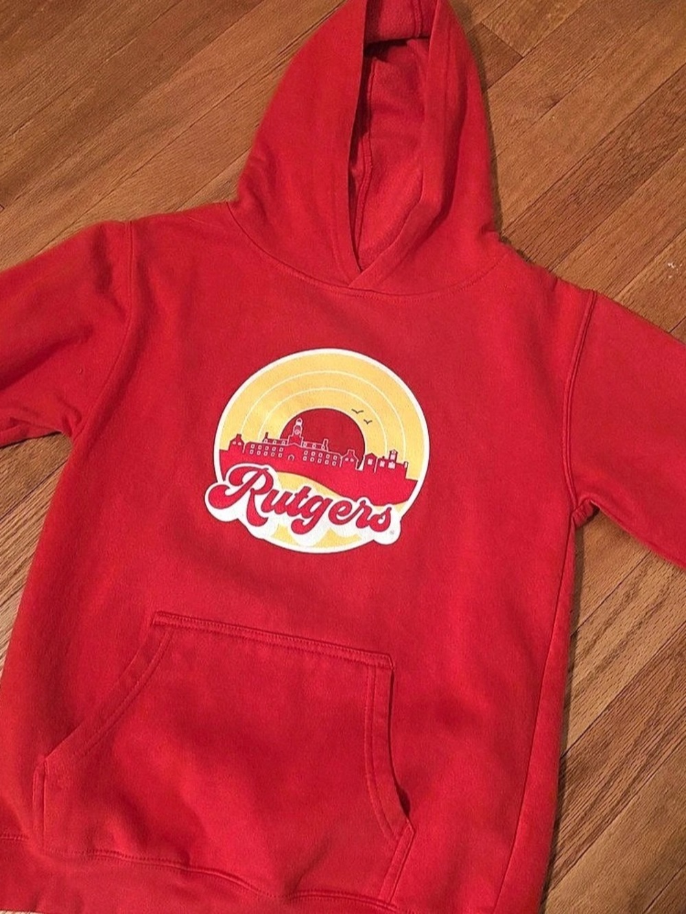 Rutgers Red Hoodie - Youth Large - Kids Sweatshirt /Pullover - USCAPE Apparel